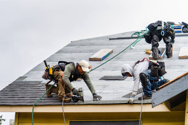 Professional Gutter Installation technician working in Cashiers, NC